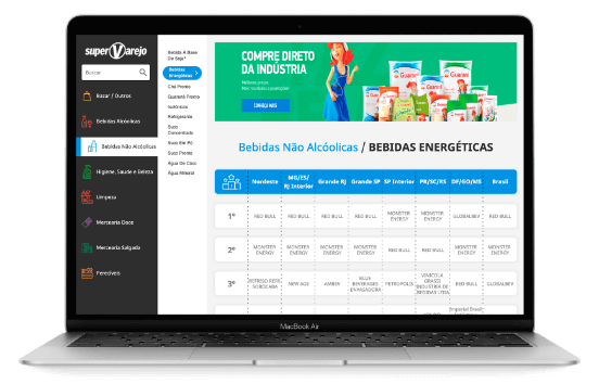 Pesquisa Super Varejo: Tela com uma categoria da pesquisa no notebook