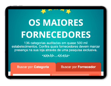 Pesquisa Super Varejo: Tela inicial do site no tablet